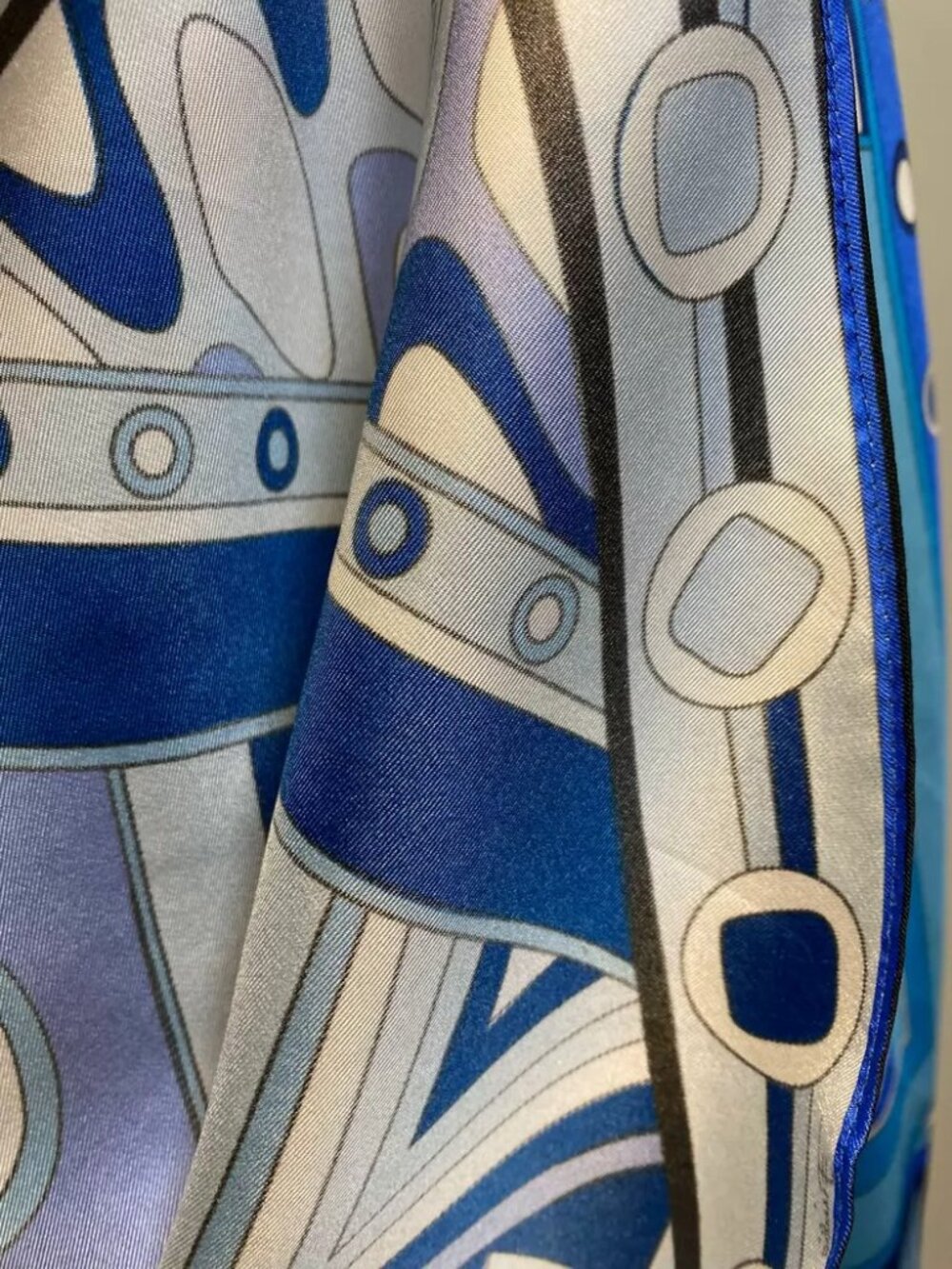 NWT Emilio Pucci Blue Geometric Silk Halter Top & Skirt Set - Picture 7 of 16